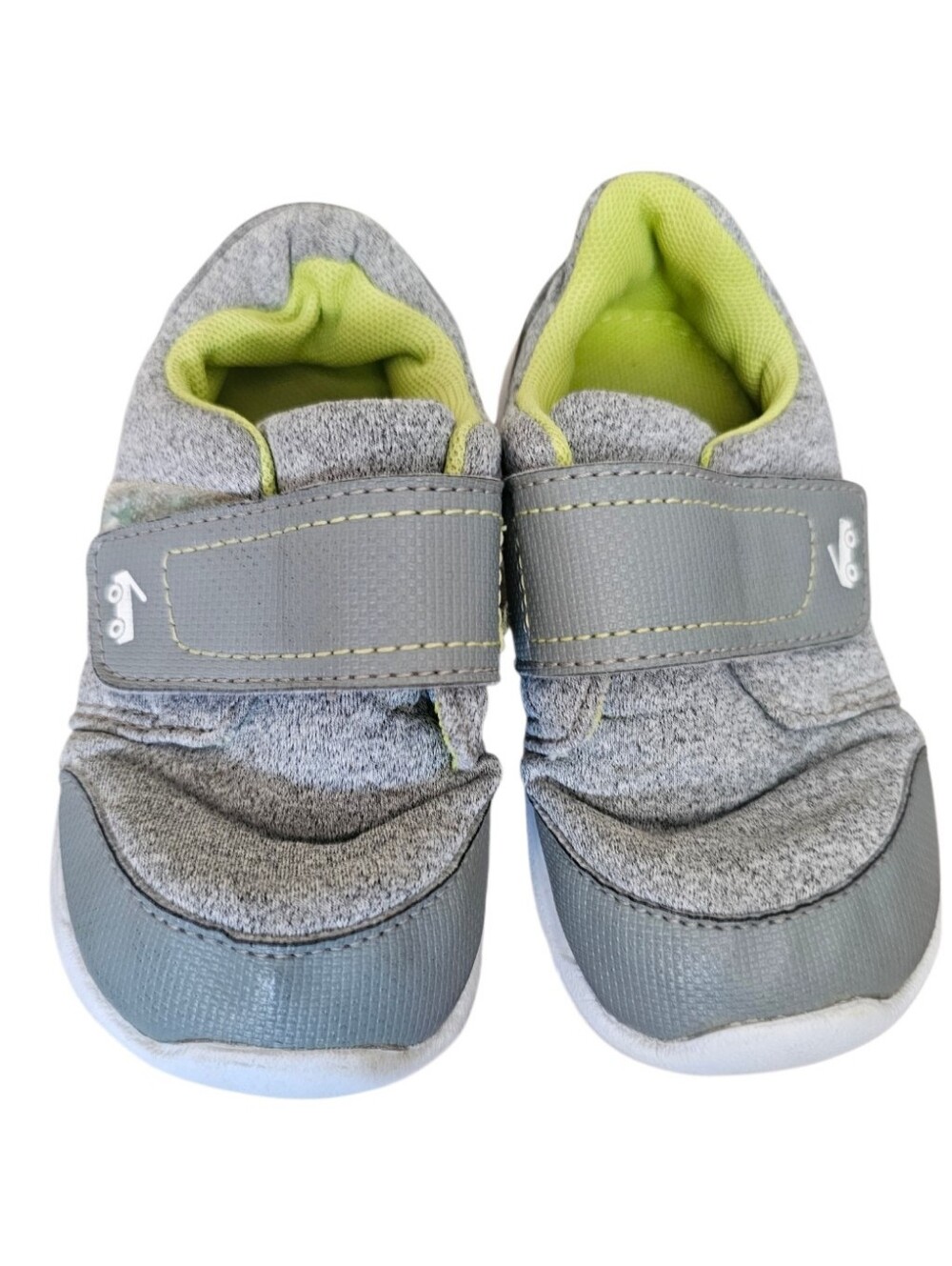 See Kai Run Kids Gray & Lime Hook-and-Loop Athletic Shoes